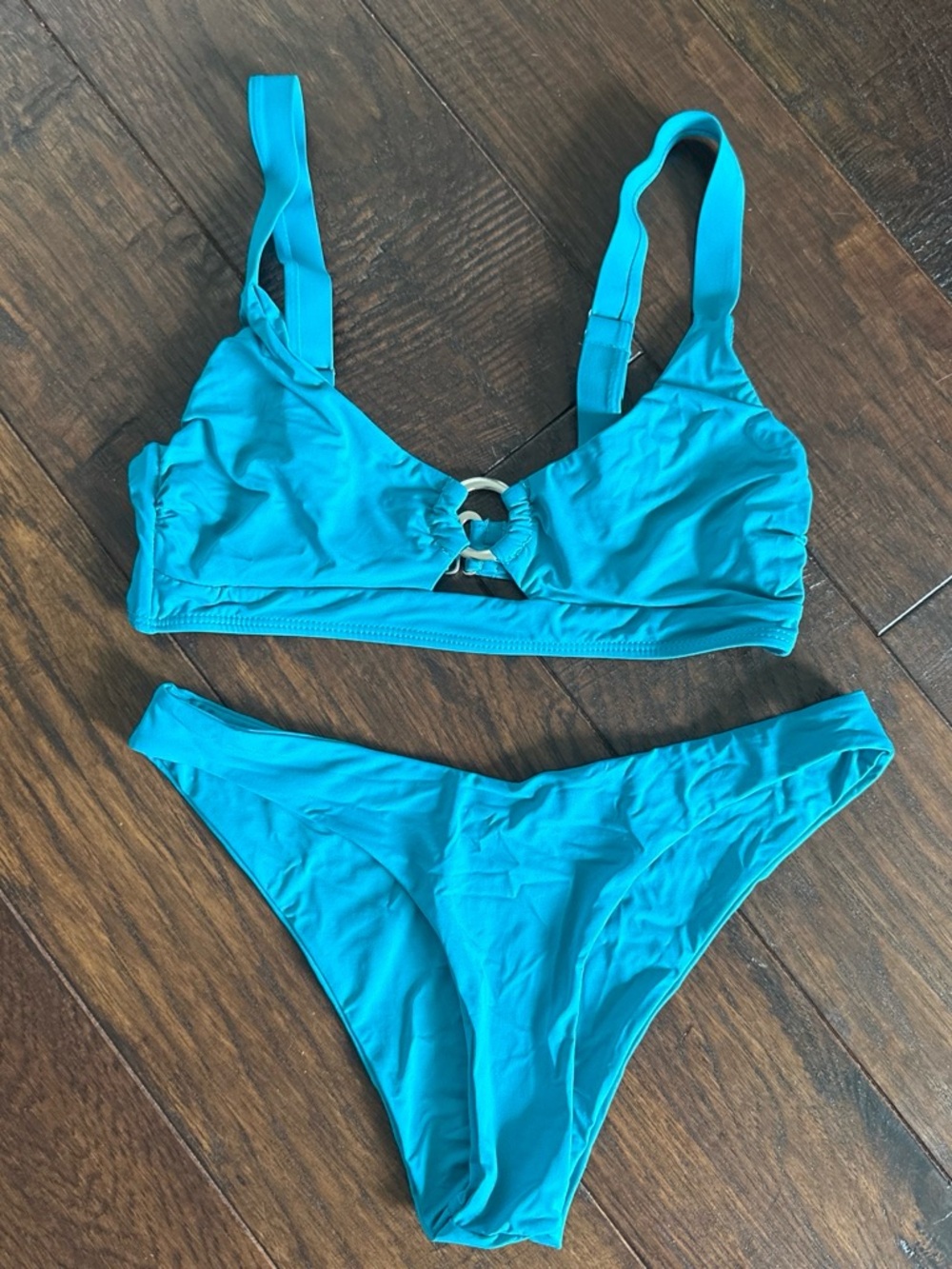 TiniBikini Teal Ring-Accent Bikini Set - Women Swim